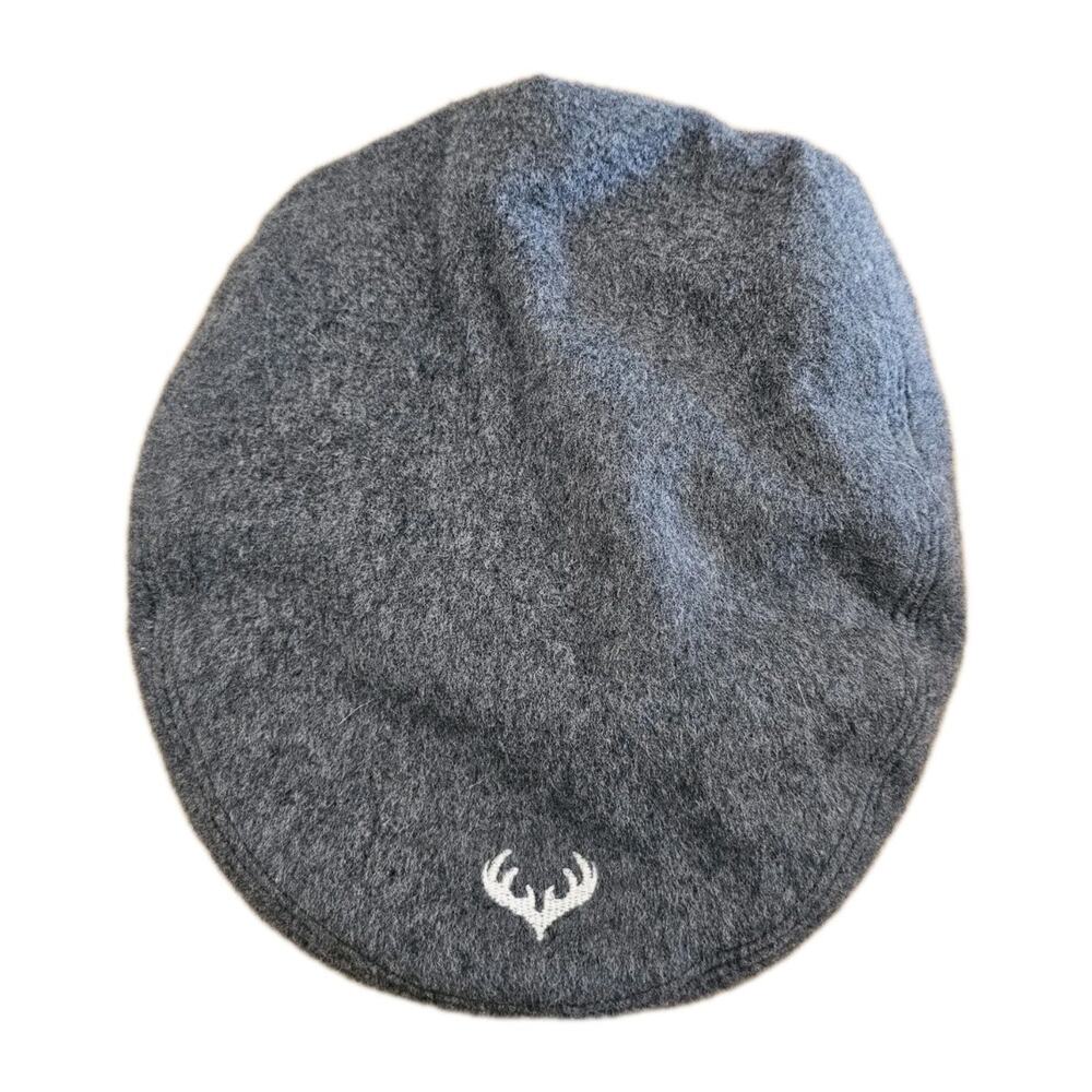 Vintage ELAN BLANC Hat Gray Cashmere/wool Blend Cabbie Newsboy Cap Large